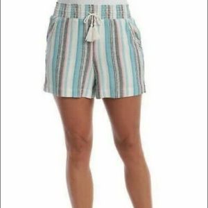 Briggs Linen Blend Multicolored Stripe Shorts